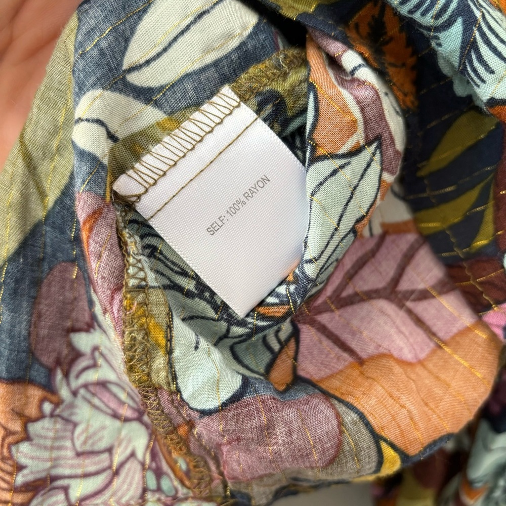 Jane and Delancey Artistic Pink and Blue Long Sleeve Blouse - Picture 7 of 10